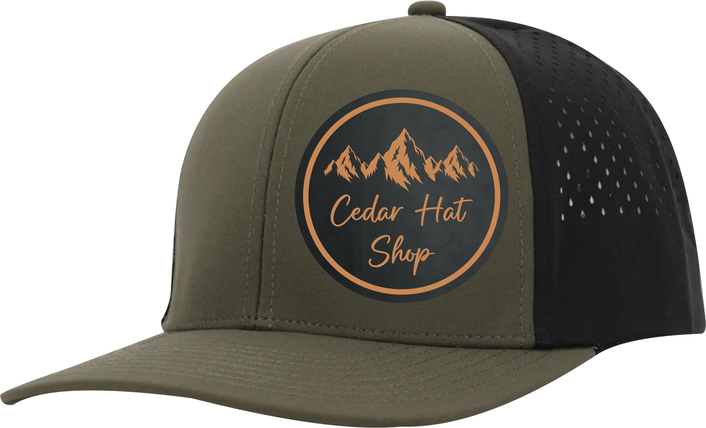 Olive Green and Black Sweat Proof Performance Hat