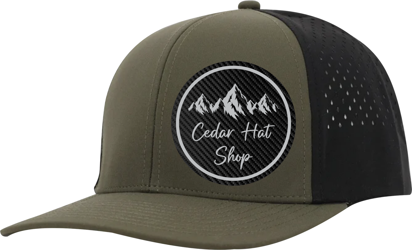 Olive Green and Black Sweat Proof Performance Hat