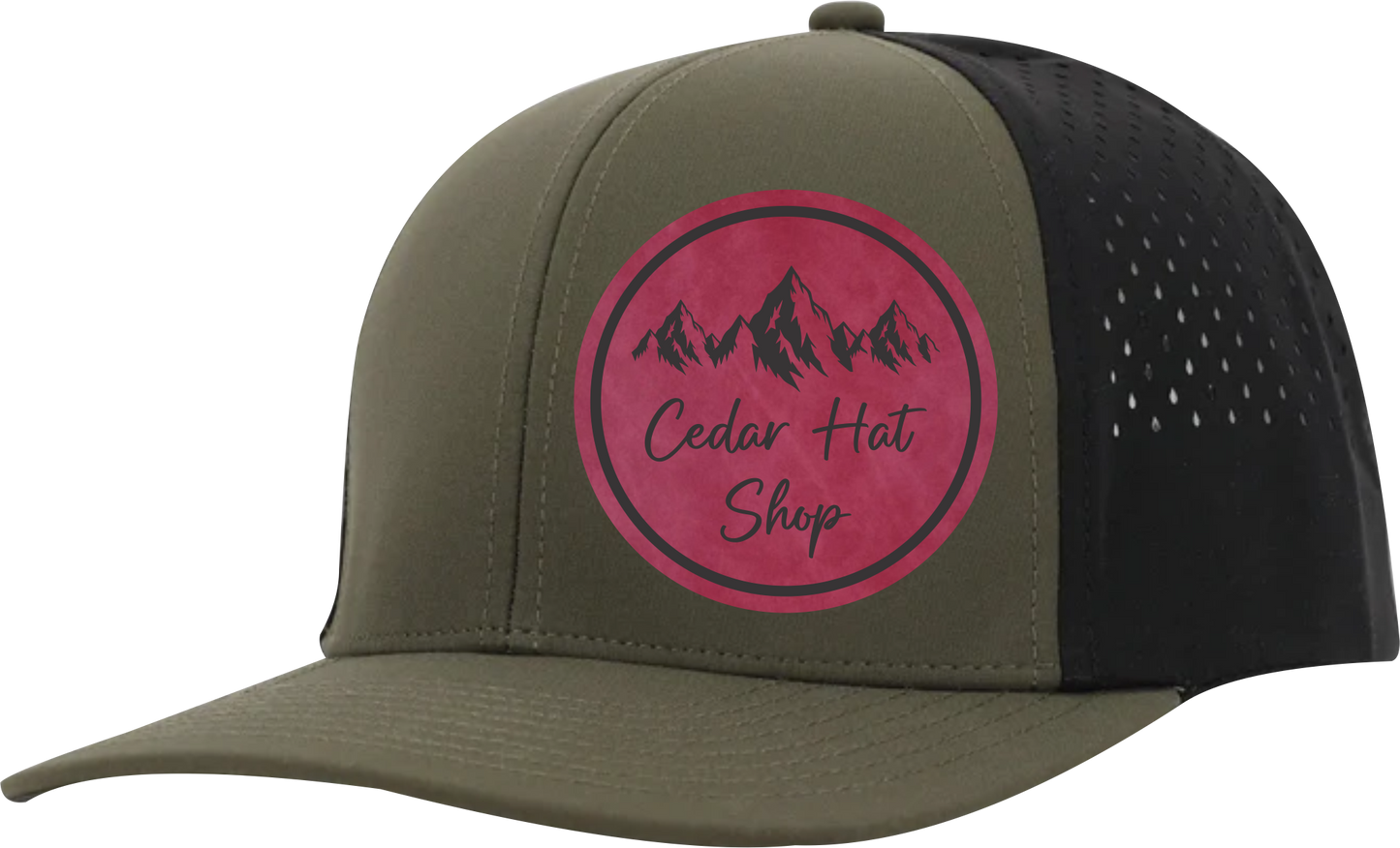 Olive Green and Black Sweat Proof Performance Hat