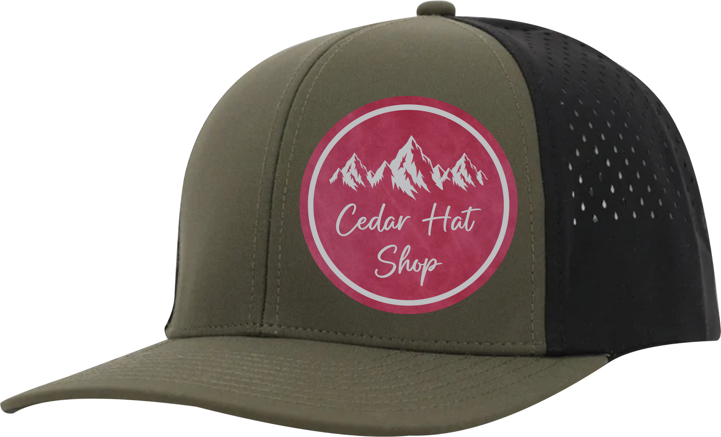 Olive Green and Black Sweat Proof Performance Hat