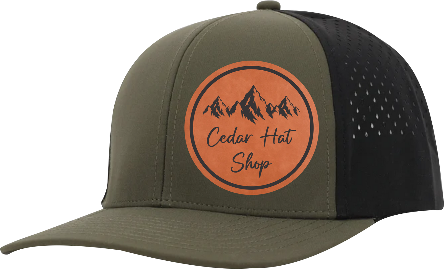 Olive Green and Black Sweat Proof Performance Hat