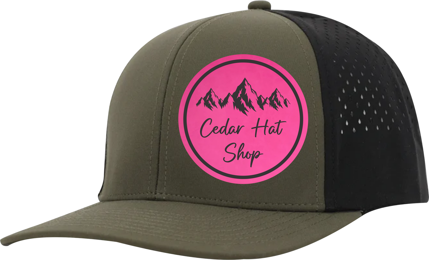 Olive Green and Black Sweat Proof Performance Hat
