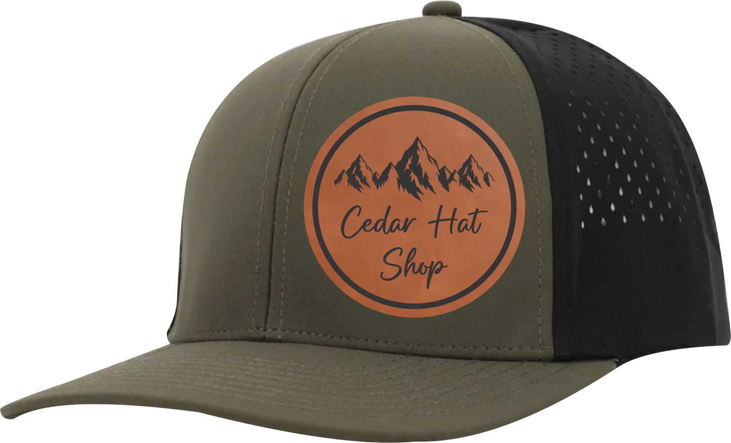 Olive Green and Black Sweat Proof Performance Hat