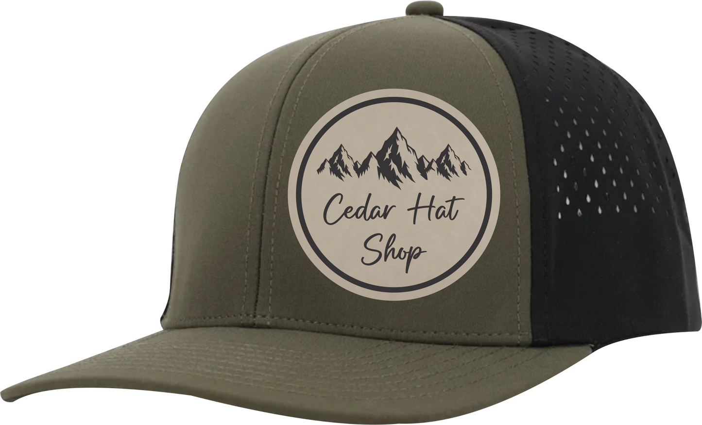 Olive Green and Black Sweat Proof Performance Hat