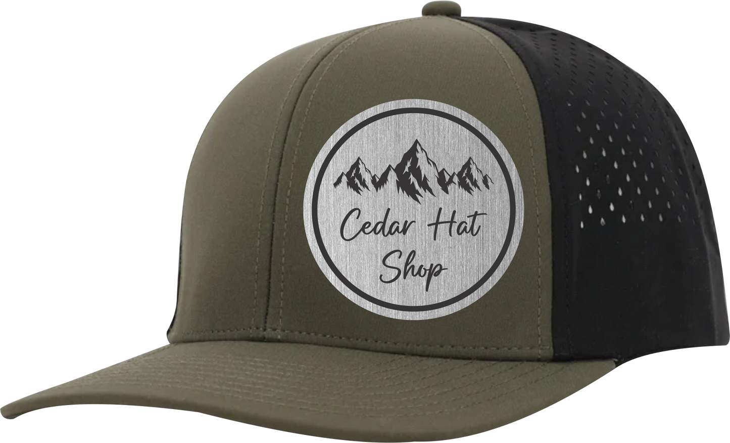 Olive Green and Black Sweat Proof Performance Hat