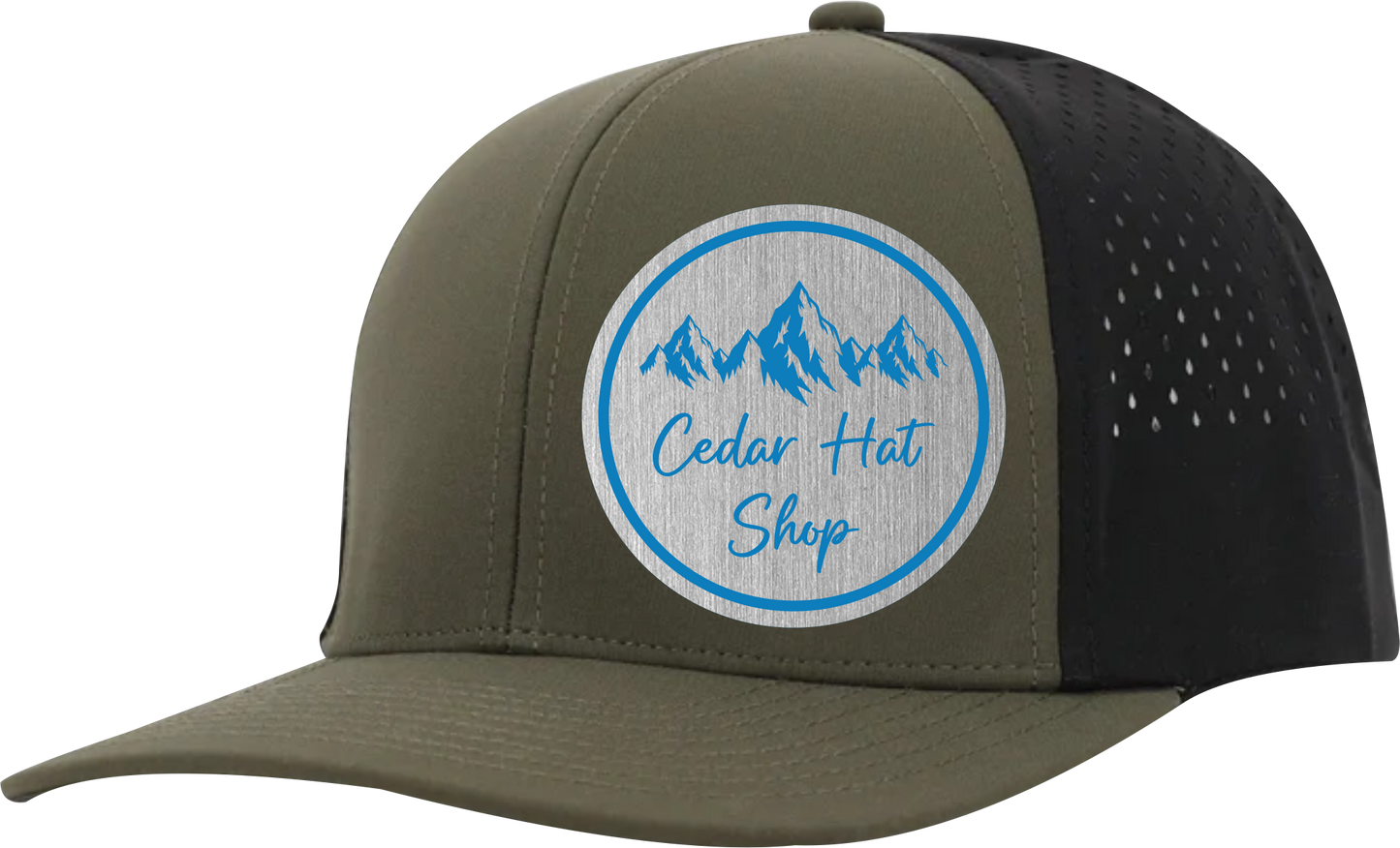 Olive Green and Black Sweat Proof Performance Hat