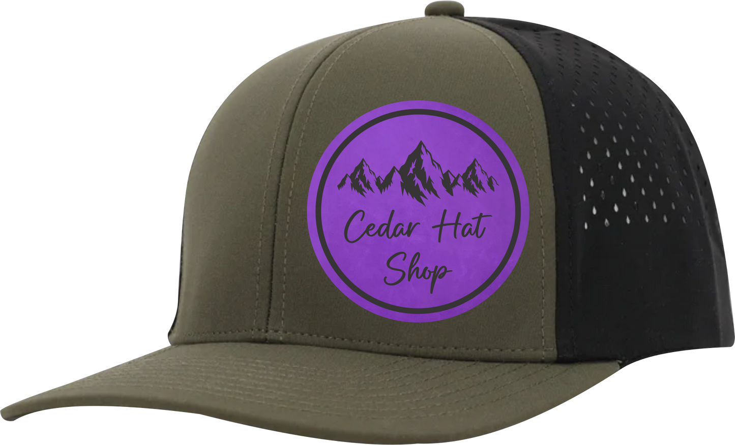 Olive Green and Black Sweat Proof Performance Hat