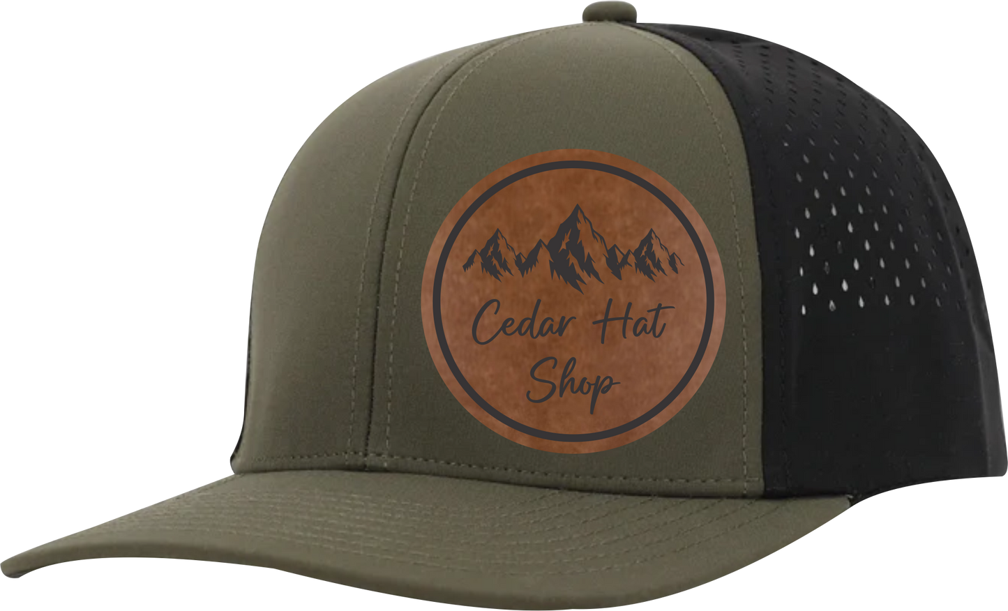 Olive Green and Black Sweat Proof Performance Hat
